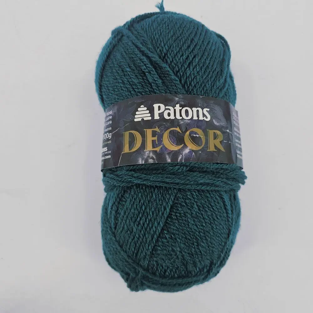 Lot of 2 Patons Decor yarn worsted weight blend 100g Green Country Pink